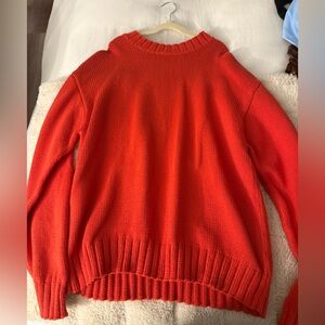 Banana Republic Vibrant Red Crew Neck Sweater